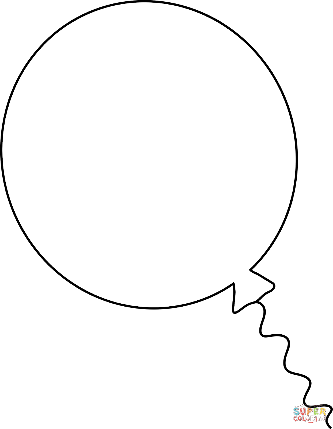 Balloon outline coloring page free printable coloring pages