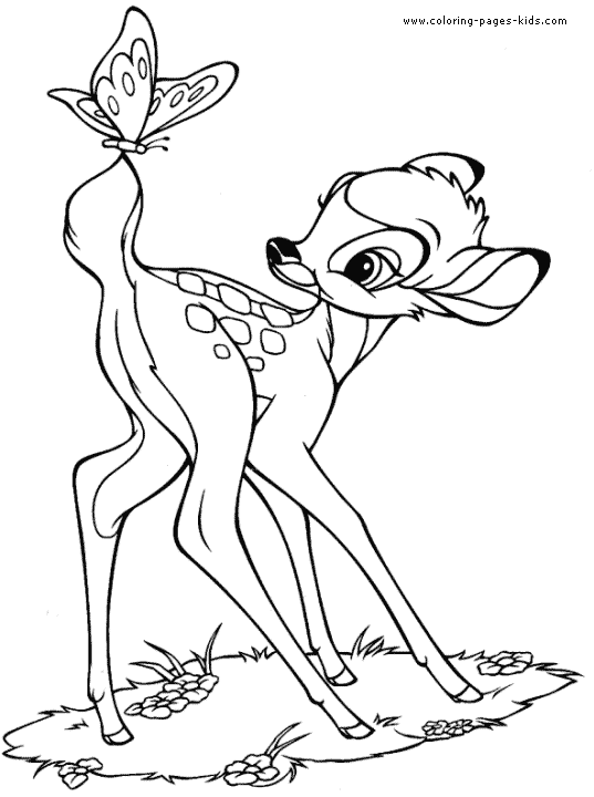 Bambi coloring pages free printable disney coloring sheets for kids