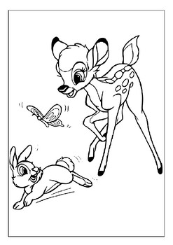Enchanting bambi scenes printable bambi coloring pages collection for kids