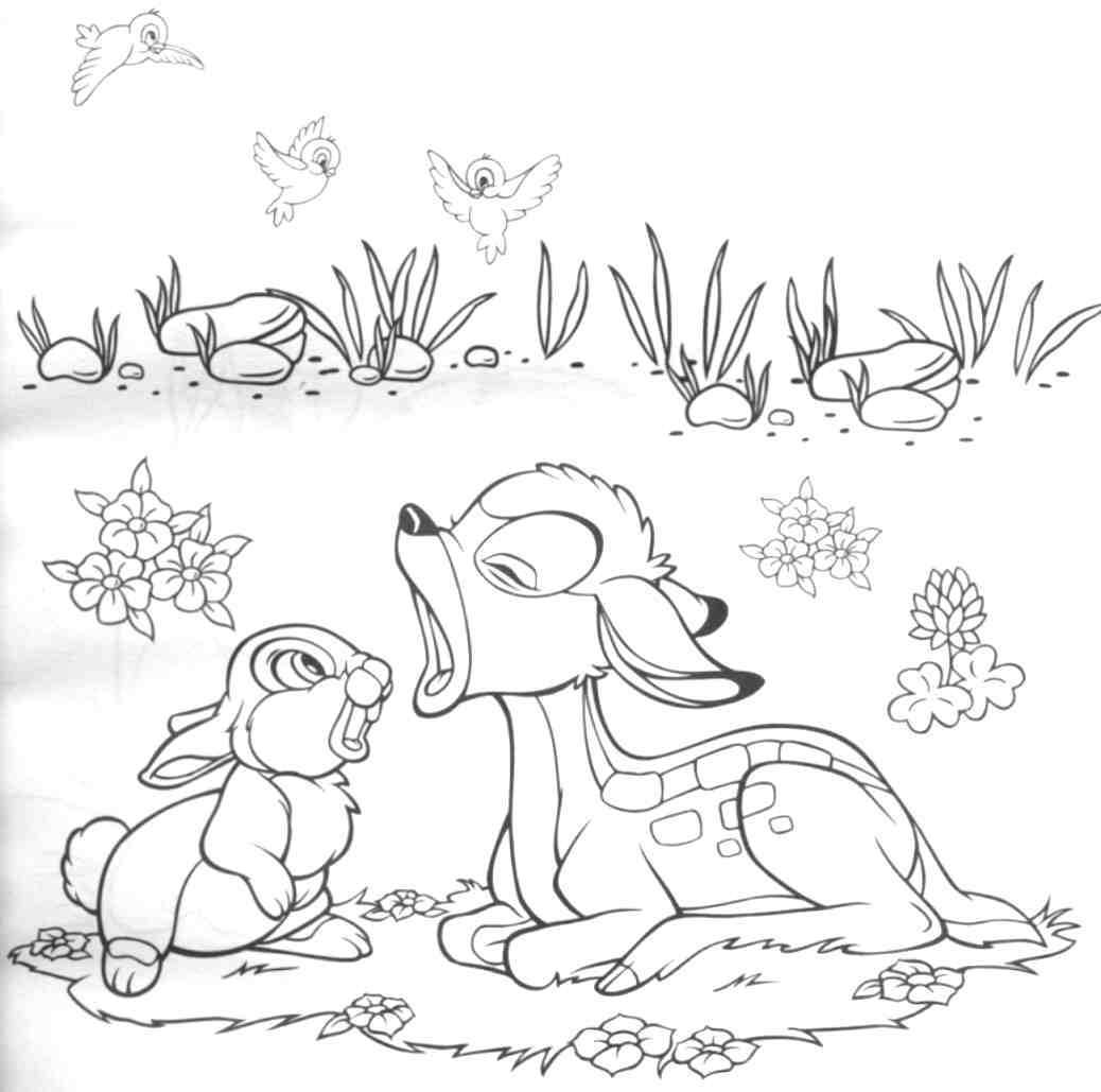 Free printable bambi coloring pages for kids