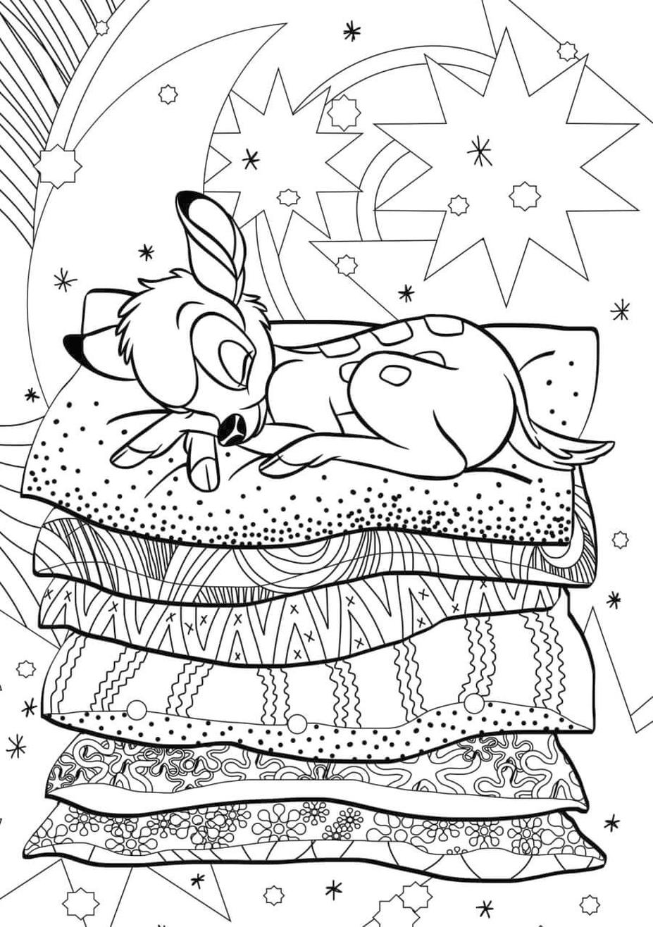 Get this adult coloring pages disney disney bambi detailed drawing