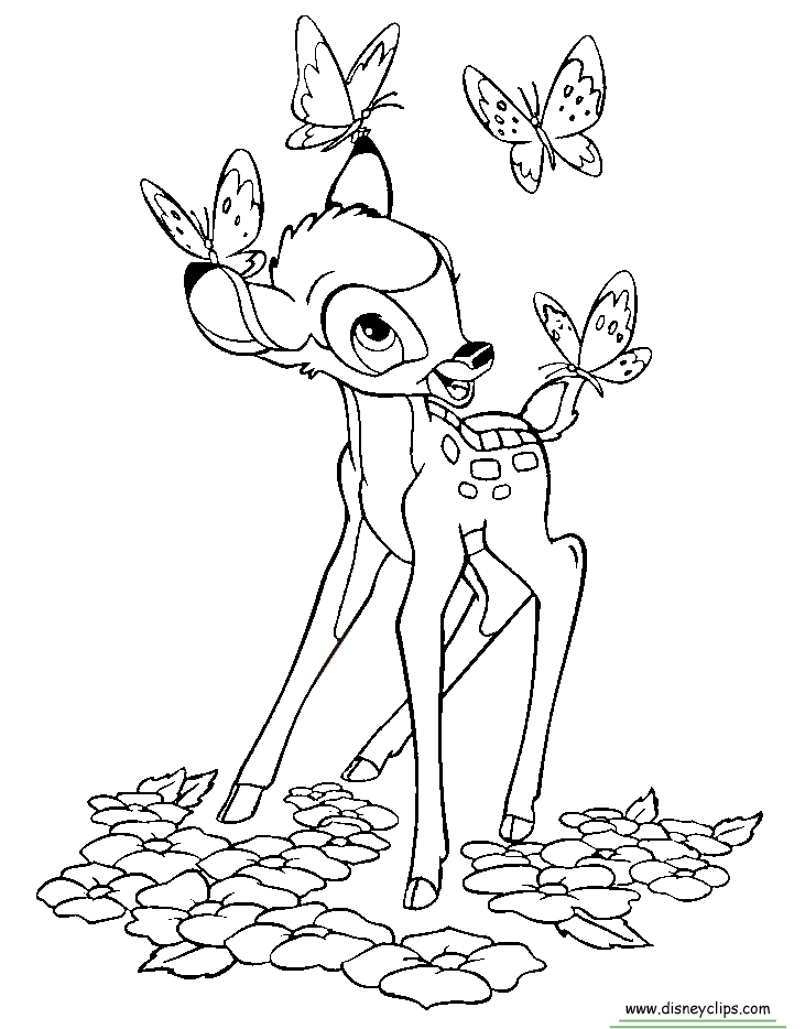 Free printable bambi coloring pages