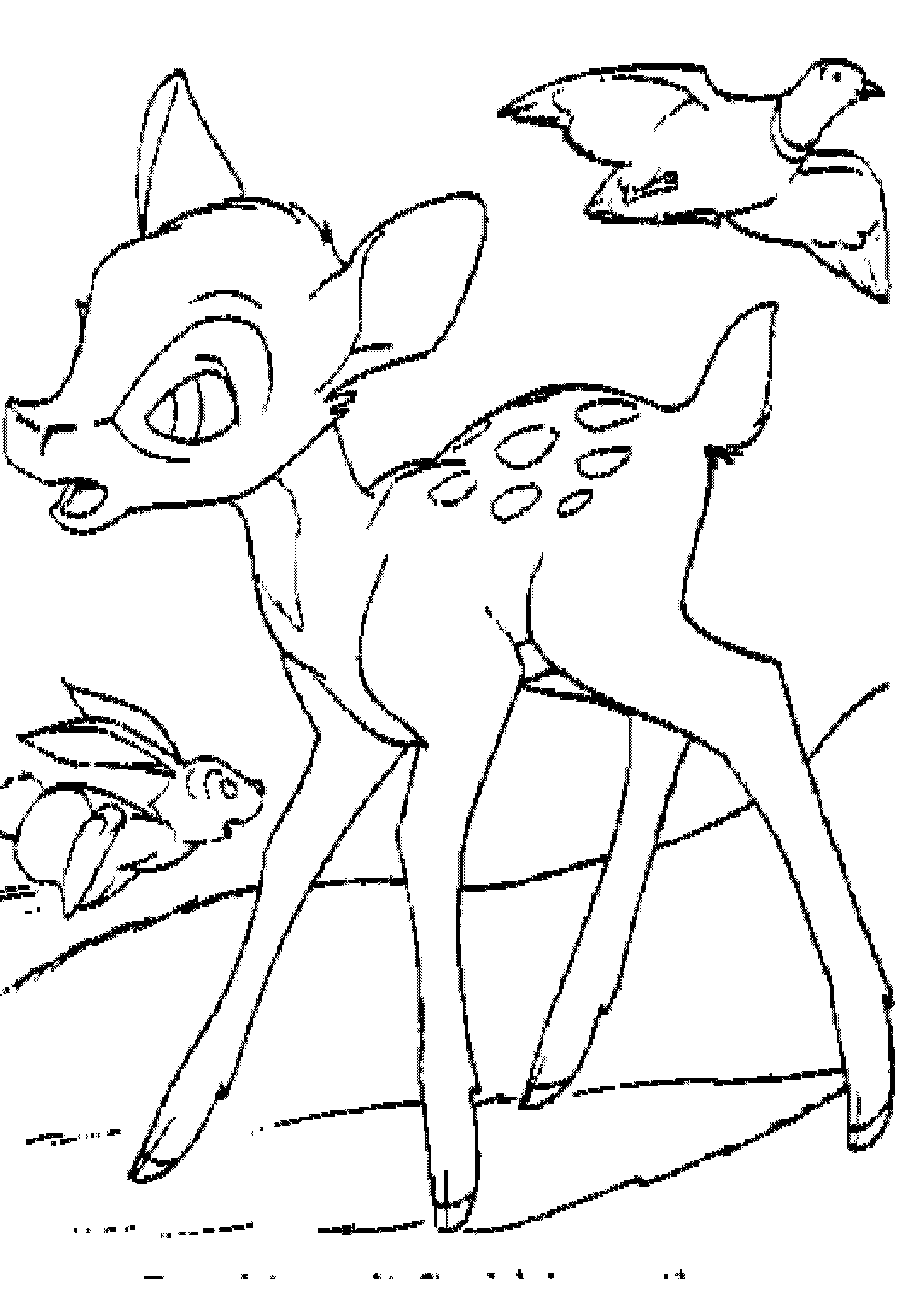 Free printable bambi coloring pages for kids