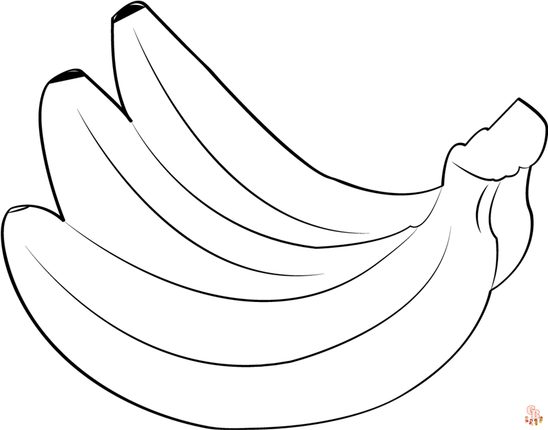Banana coloring pages