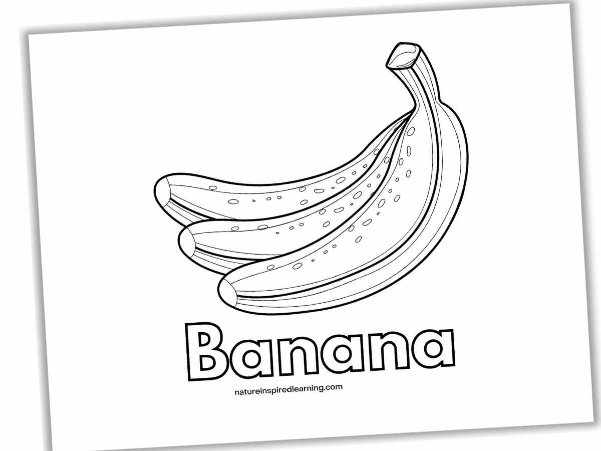 Banana coloring pages
