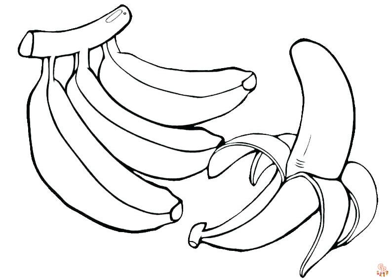 Banana coloring pages