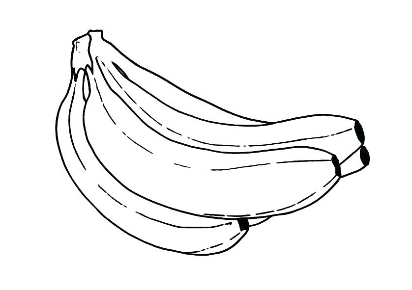 Banana coloring pages