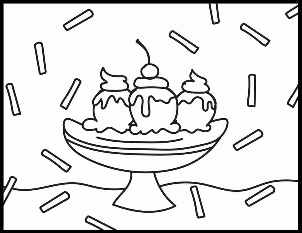 Banana split coloring pages roaring spork