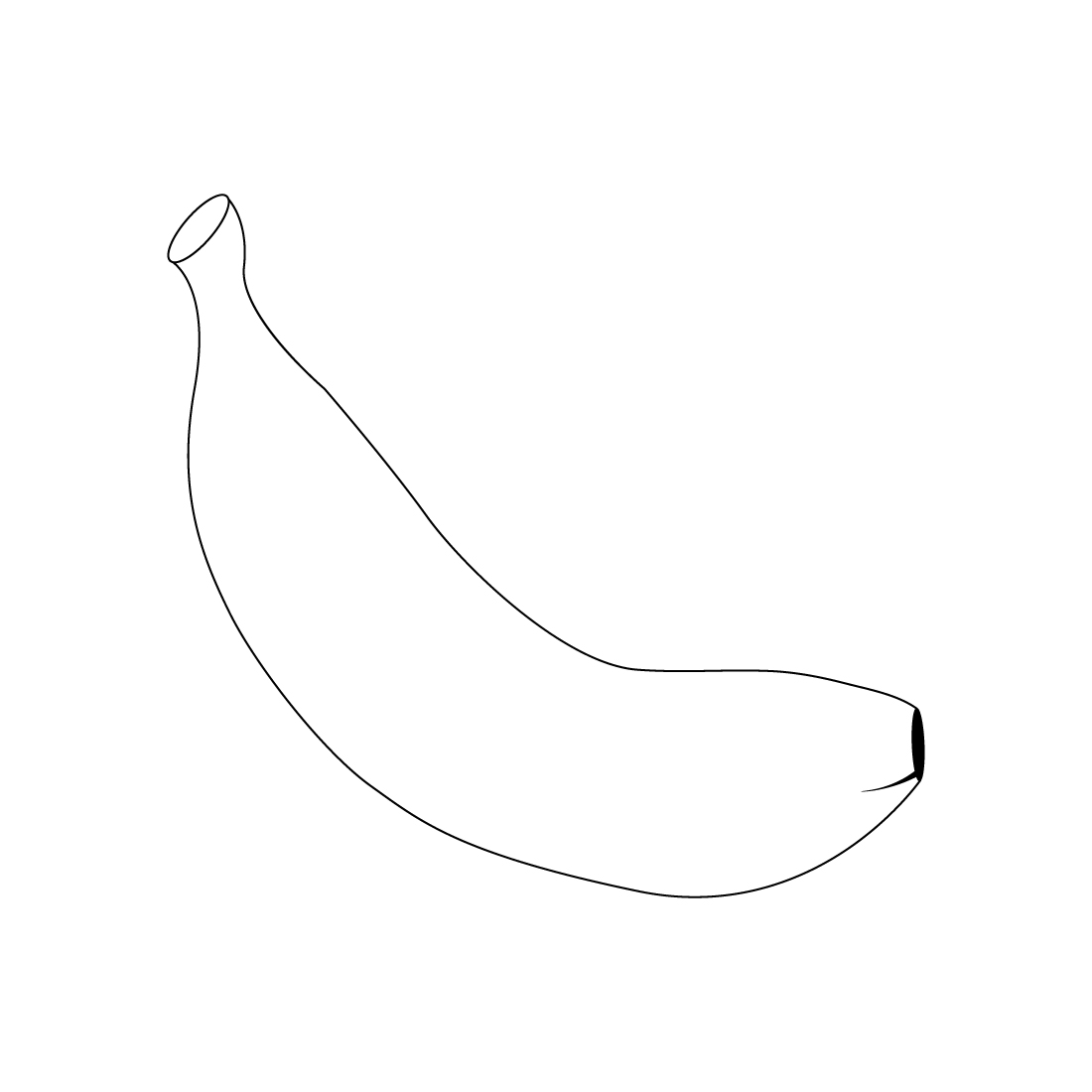 Coloring page for kids with banana fruits a printable vector illustration