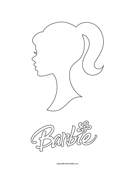 Barbie head outline pattern â free printable