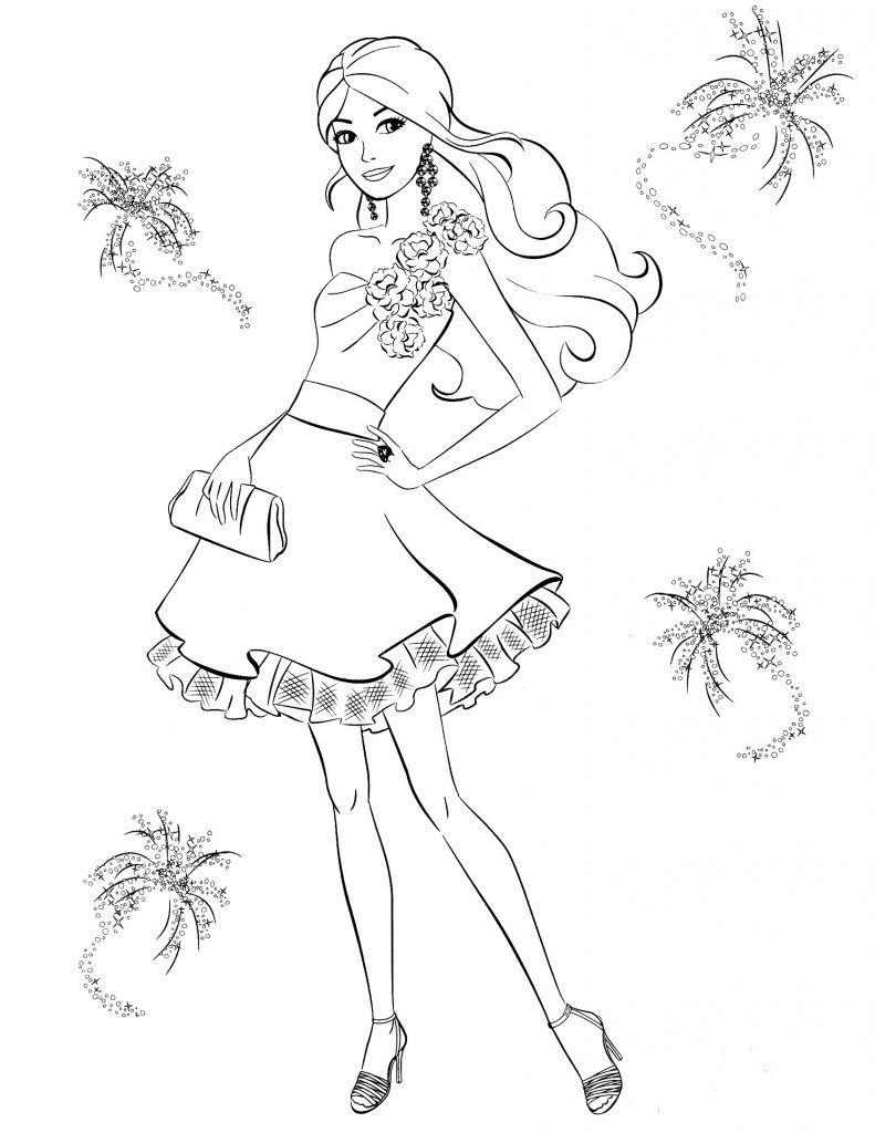 Barbie princess coloring pages