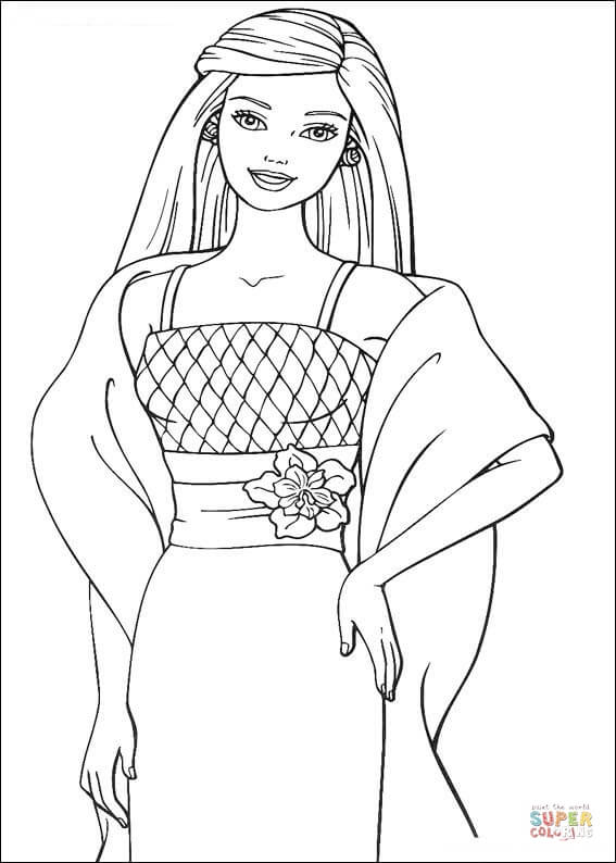 Barbie coloring page free printable coloring pages