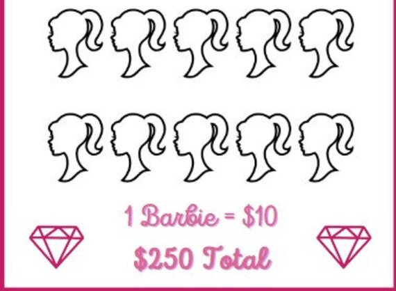 Barbie savings challenge color printable