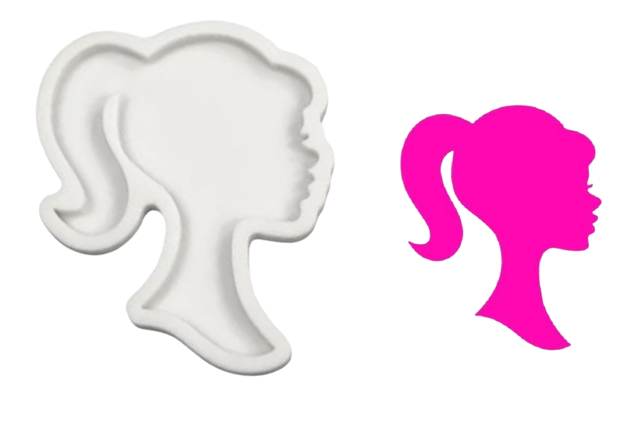 Silicone mould barbie silhouette