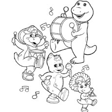 Top free printable barney coloring pages online