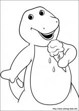 Barney and friends coloring pages on coloring