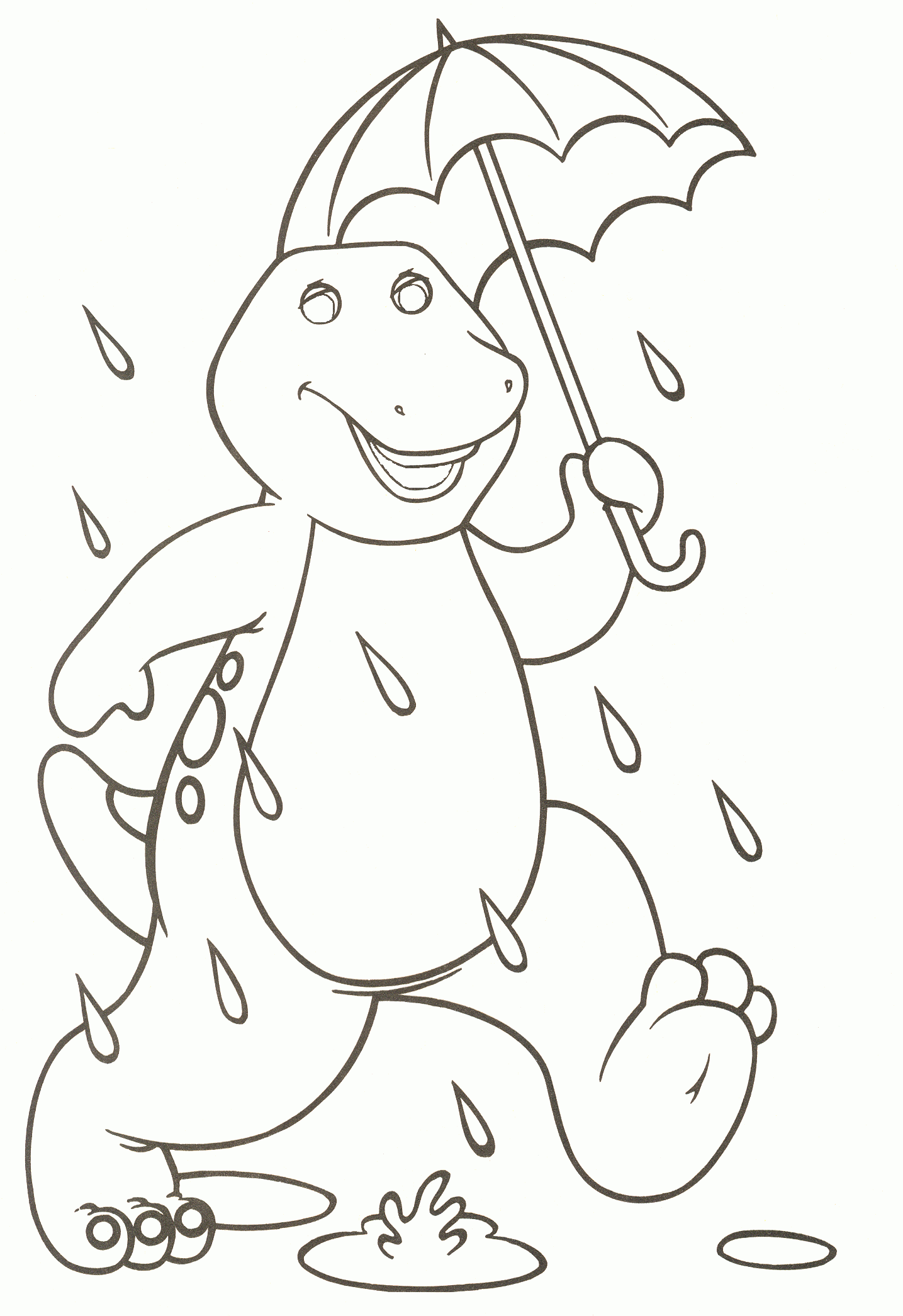 Free printable barney coloring pages for kids cartoon coloring pages emoji coloring pages umbrella coloring page
