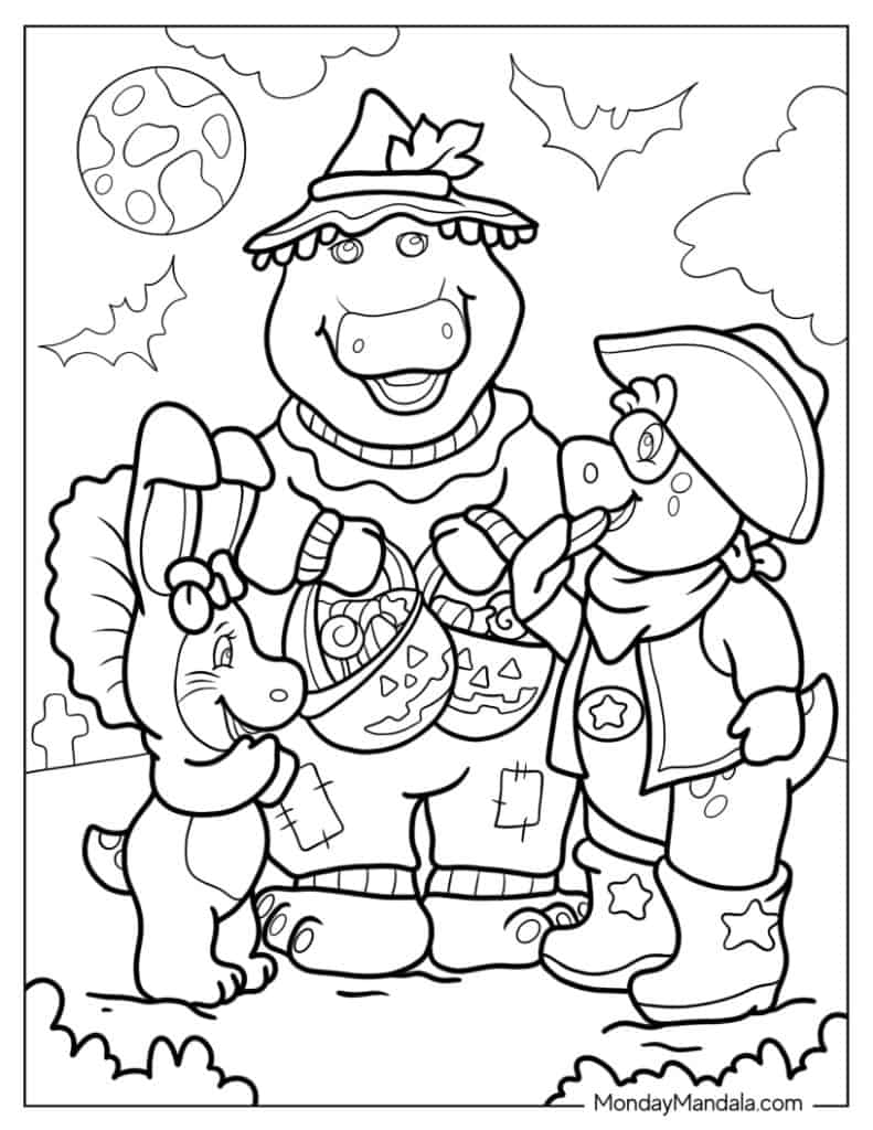 Barney coloring pages free pdf printables
