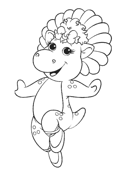Vintage barney coloring book for kids printable pages in svg pdf jpg childrens gift idea instant download