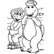 Top free printable barney coloring pages online