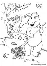 Barney and friends coloring pages on coloring