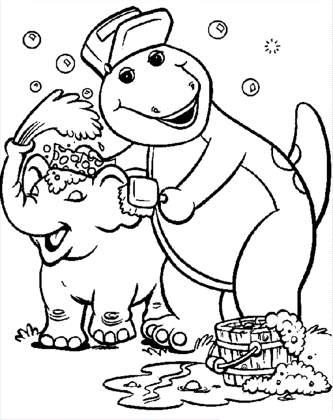 Free printable barney coloring pages for kids