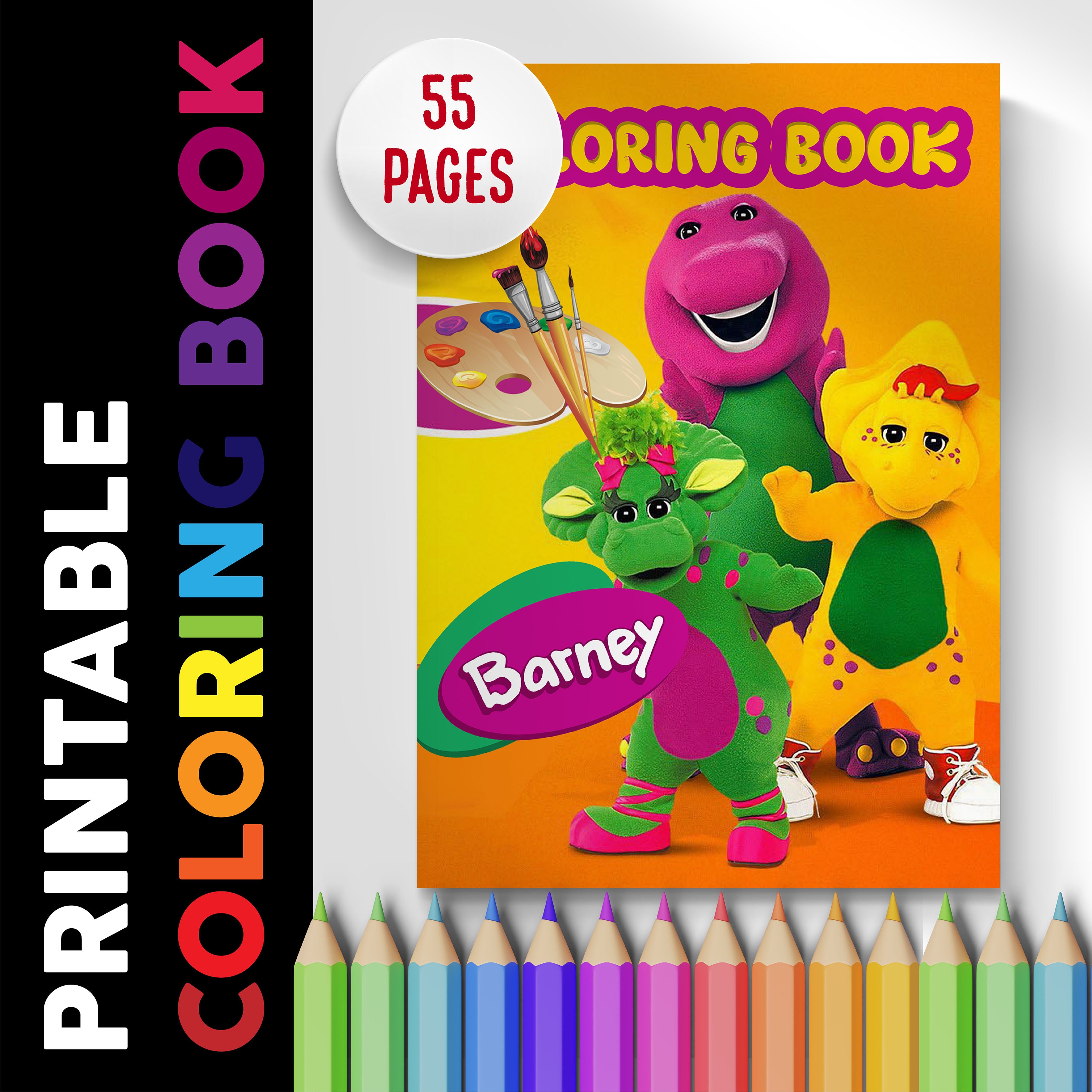 Barney friends coloring book pages coloring pages printable