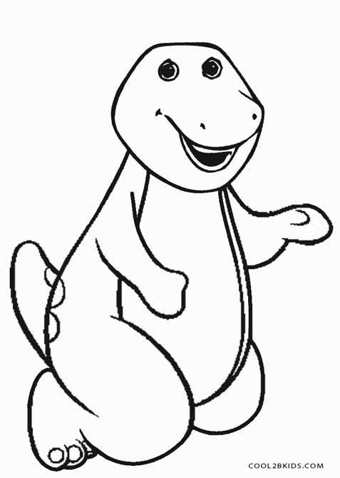 Free printable barney coloring pages for kids
