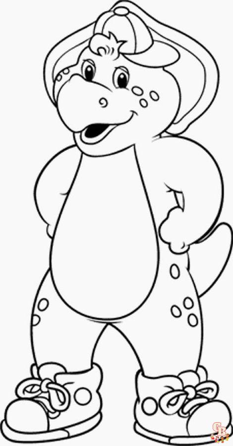 Free barney coloring pages printable