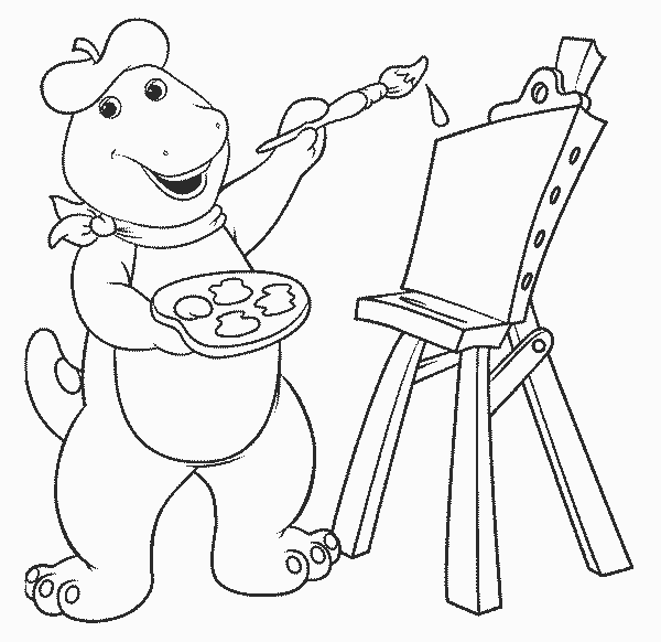 Best barney coloring pages for kids