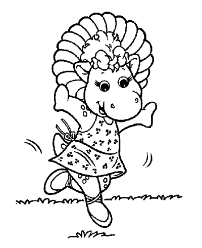 Barney coloring pages