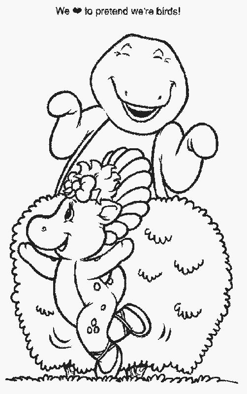 Best barney coloring pages for kids
