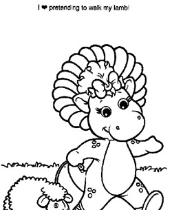Barney coloring pages