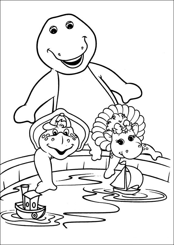 Colouring barney and friends