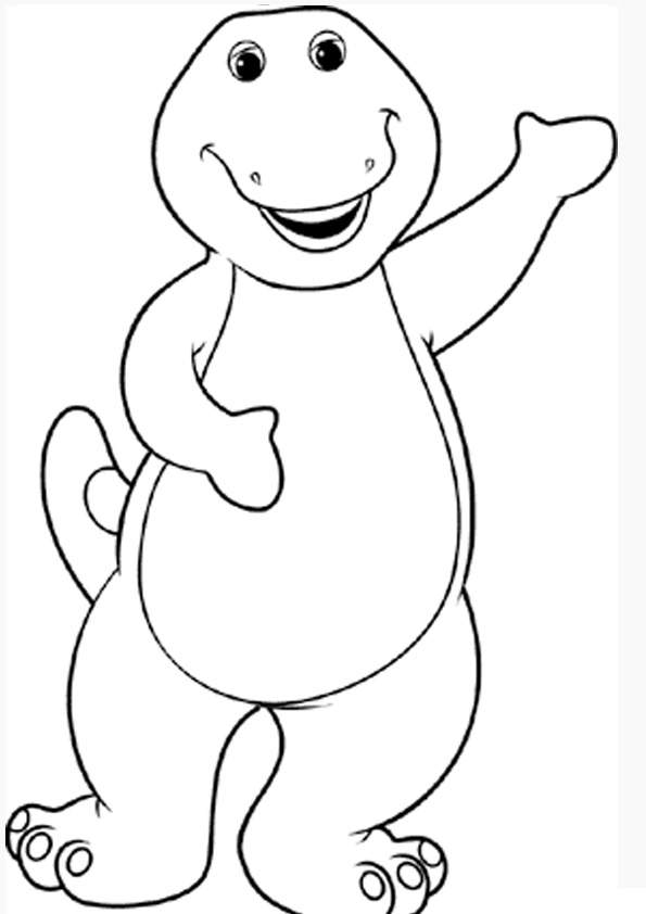 Coloring pages happy barney coloring pages for kids