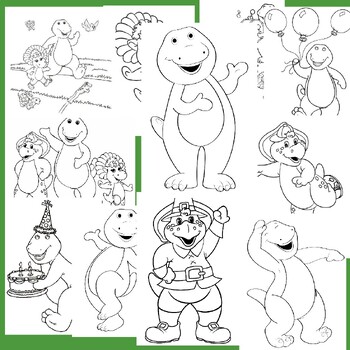 Barney friends coloring book pages coloring pages printable