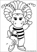 Barney and friends coloring pages on coloring