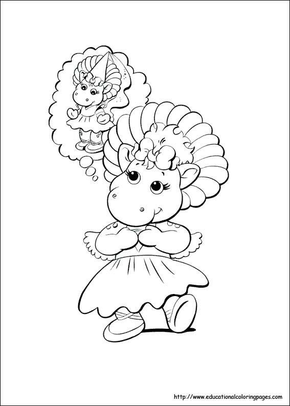 Barney coloring pages