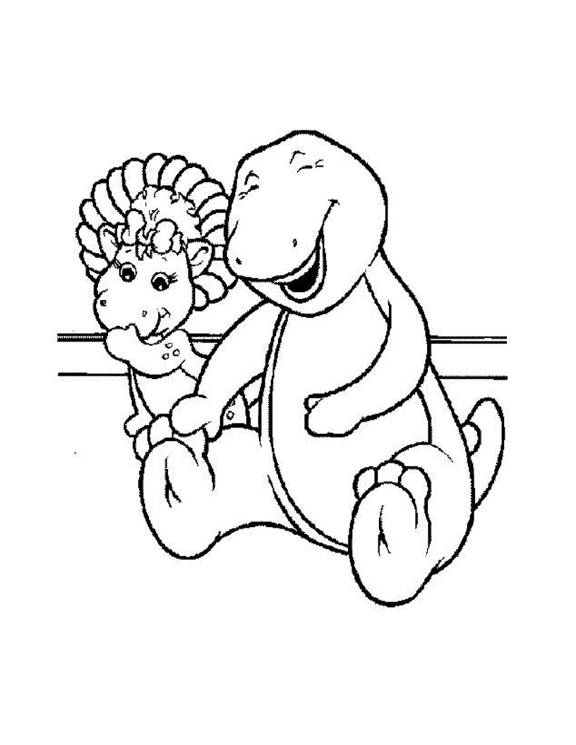 Free printable barney coloring pages for kids