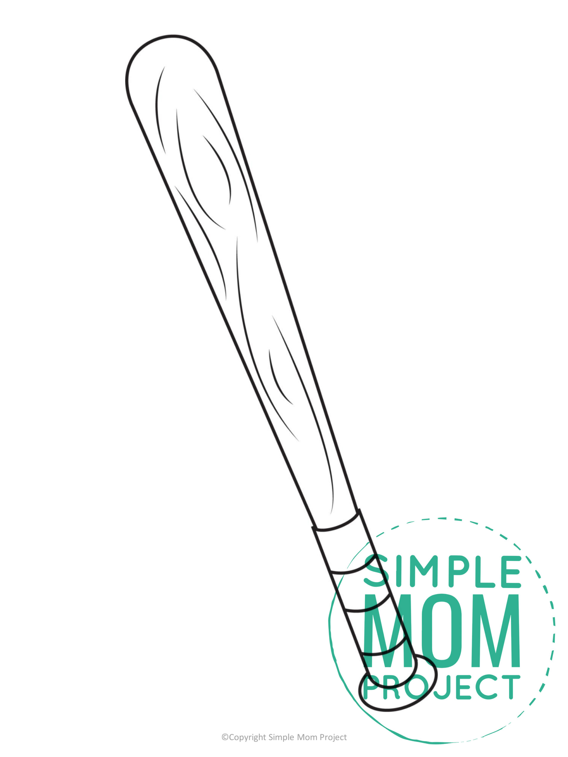 Free printable baseball bat template â simple mom project