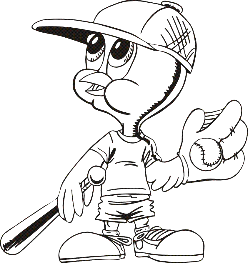 Free printable baseball coloring pages for kids