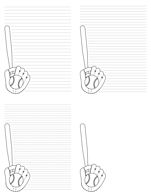 Free printable baseball writing templates