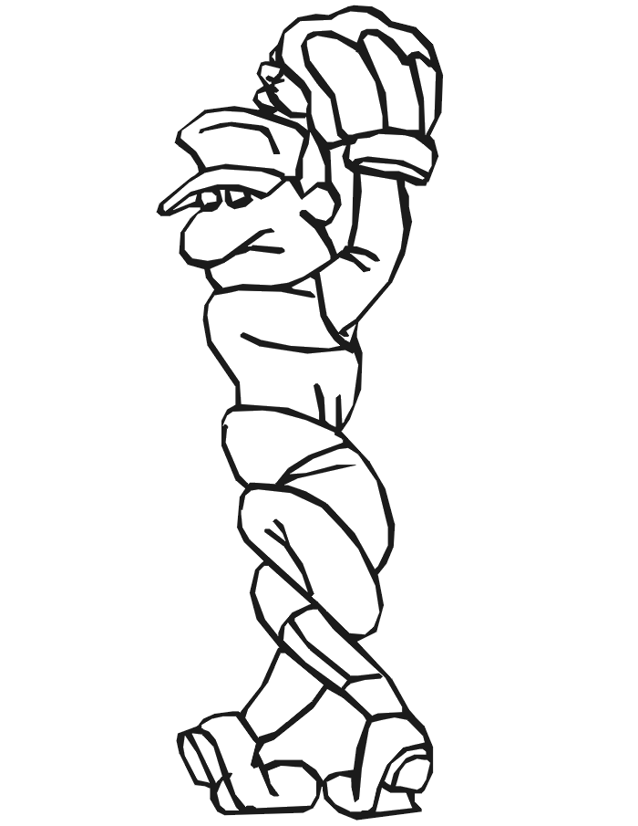 Printable baseball pitcher coloring page ready to throw