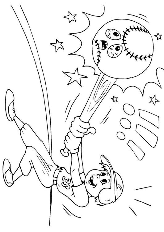 Coloring page baseball