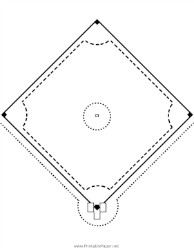 Printable baseball diamond close