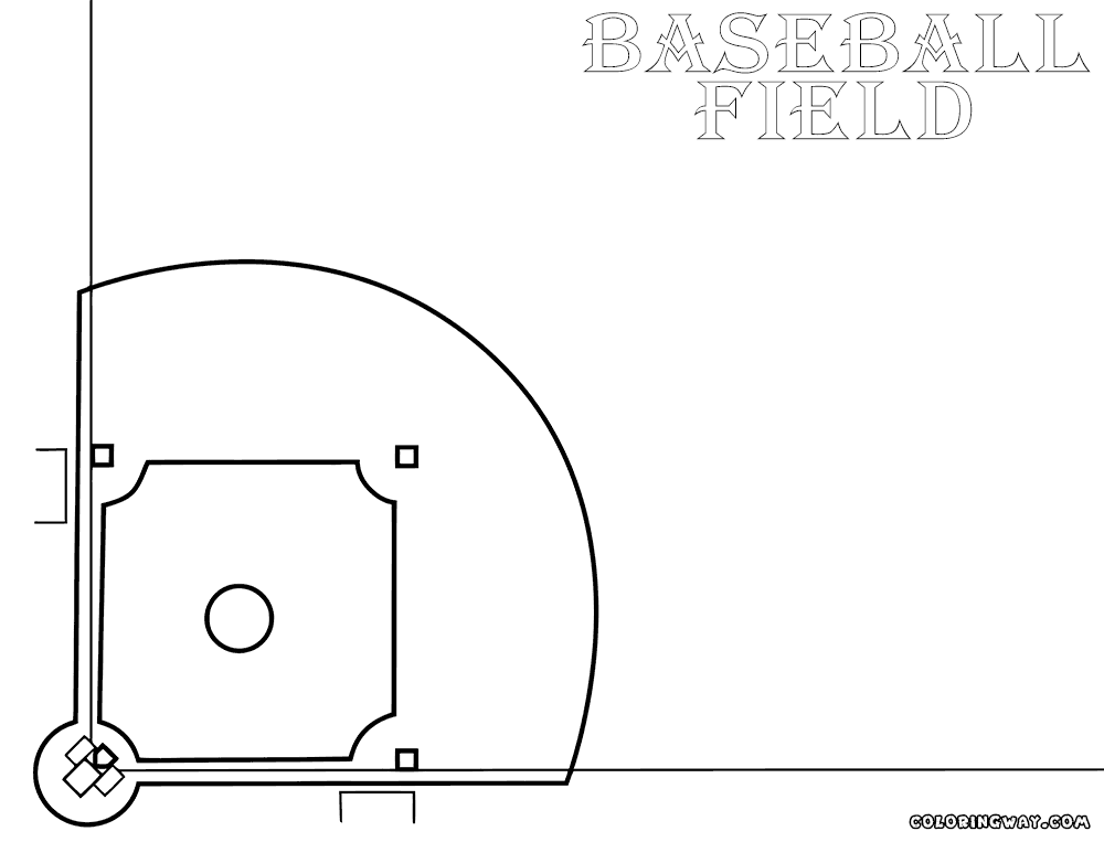 Baseball field coloring pages coloring pages to download and print