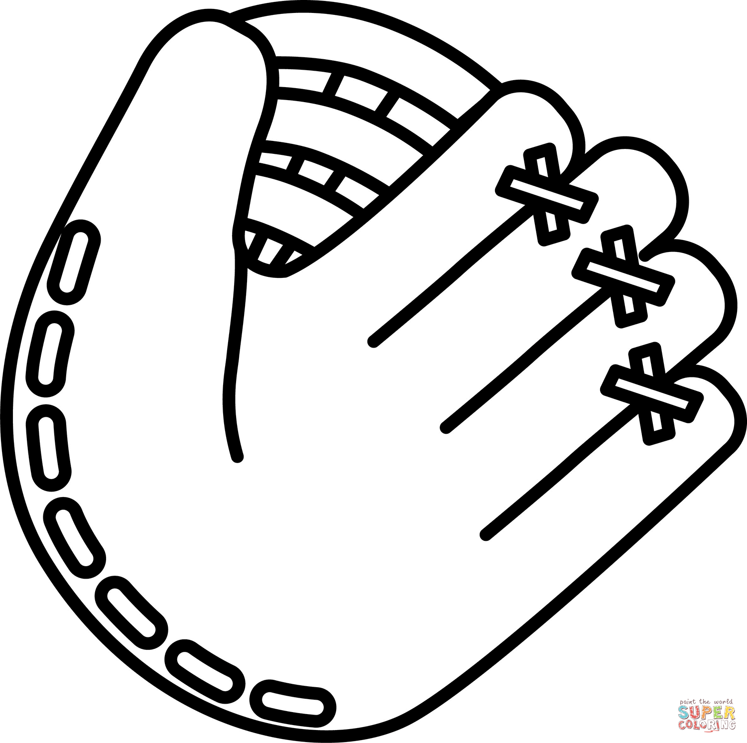 Baseball glove coloring page free printable coloring pages