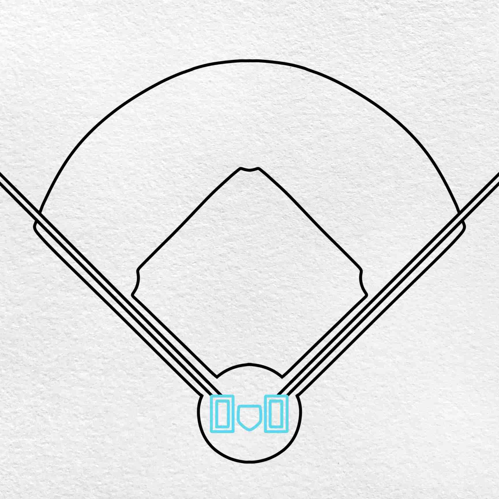 How to draw a baseball field