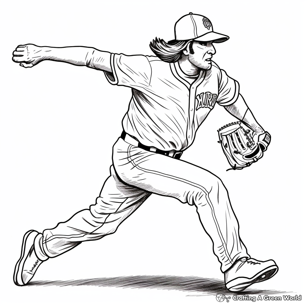 Baseball coloring pages