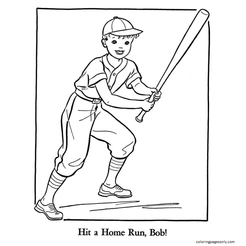 Baseball coloring pages printable for free download